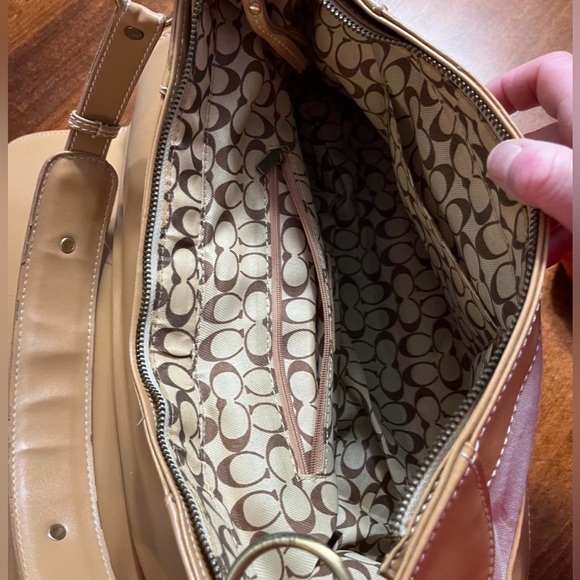 vintage Boach dupe canvas and leather shoulder bag - Picture 4 of 8